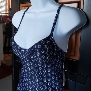 NWT Athleta 32 B/C Navy Tankini Top